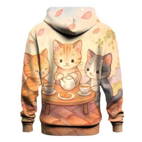 Tea Party Alley Kittens graphic hoodies