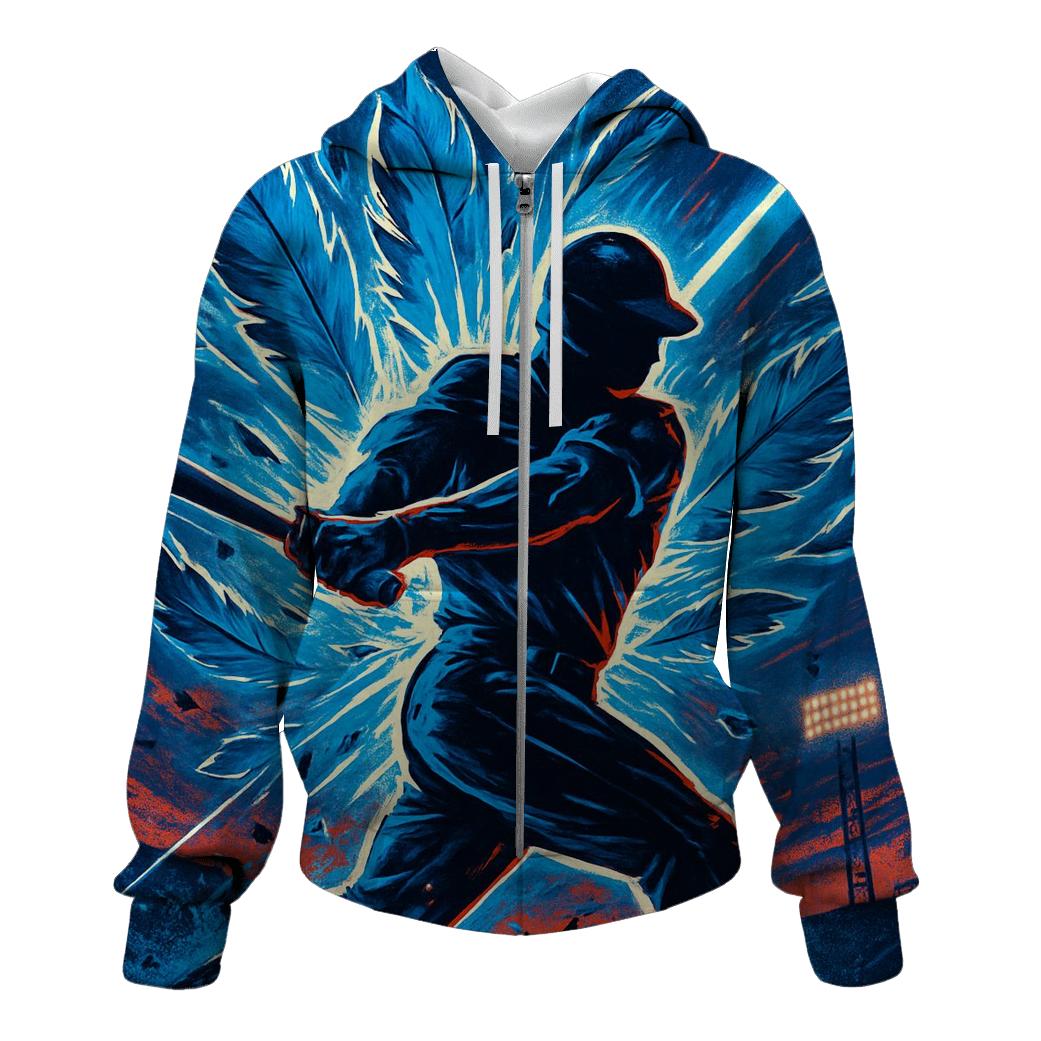 Fierce Batter With Blue Jays Power lightweight hoodies