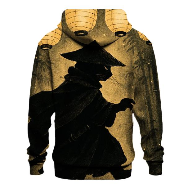 Samurai Lantern Night Cat heavyweight hoodies