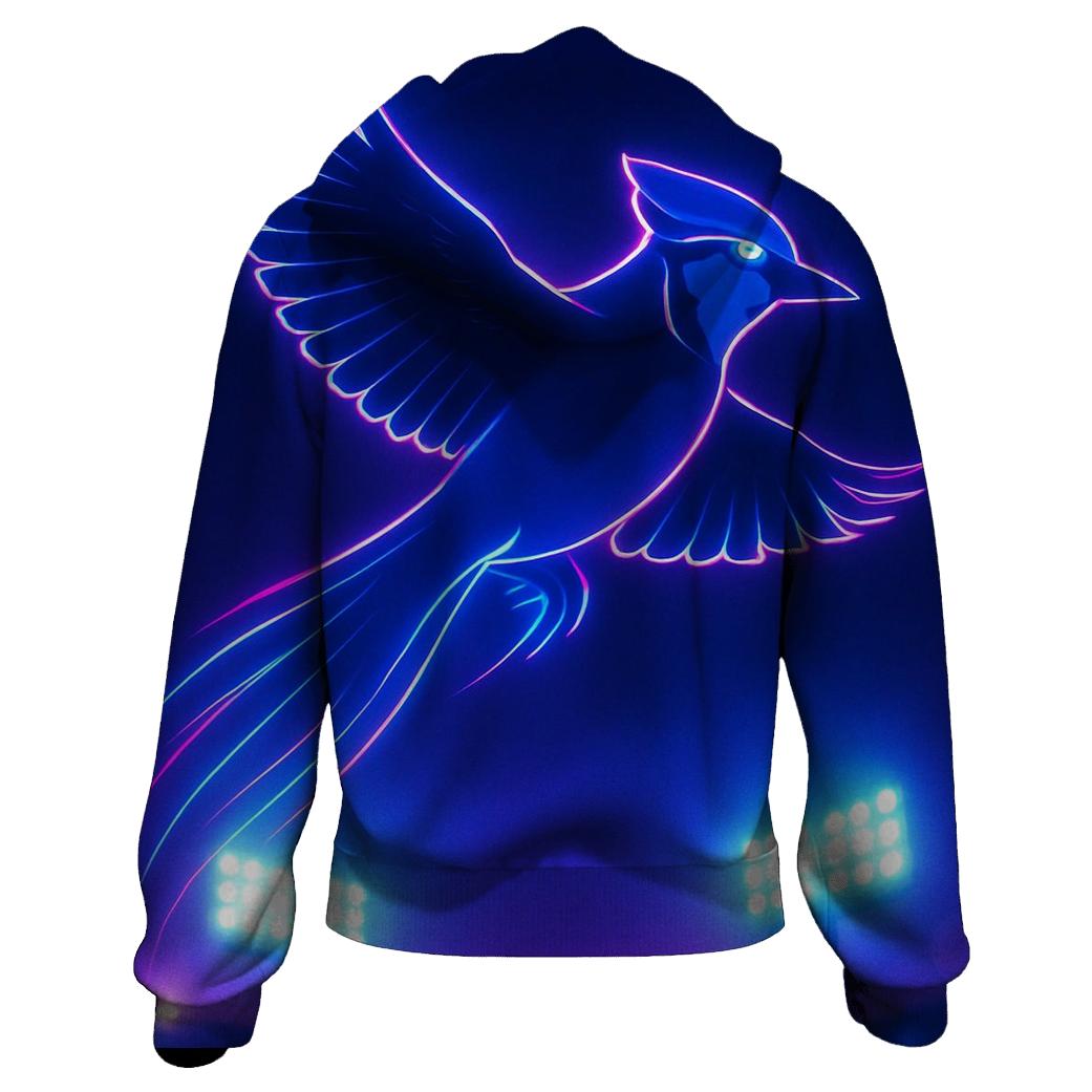 Night Flight Over Stadium Blue Jays printed hoodies