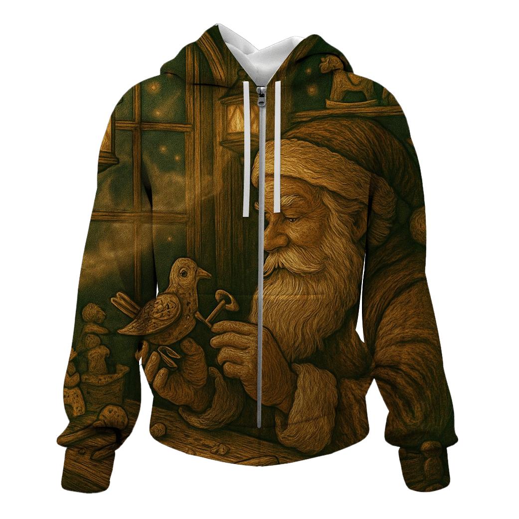 Woodland Toymaker Santa hoodie styles