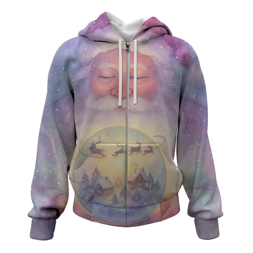 Pocket Planet Santa hoodie styles
