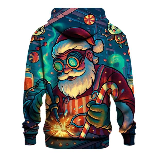 Candy Circuit Santa embroidered hoodies