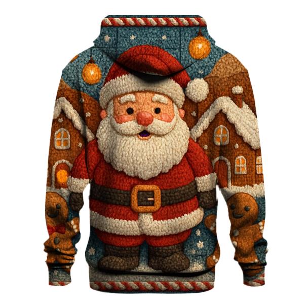 Gingerbread Workshop Santa embroidered hoodies
