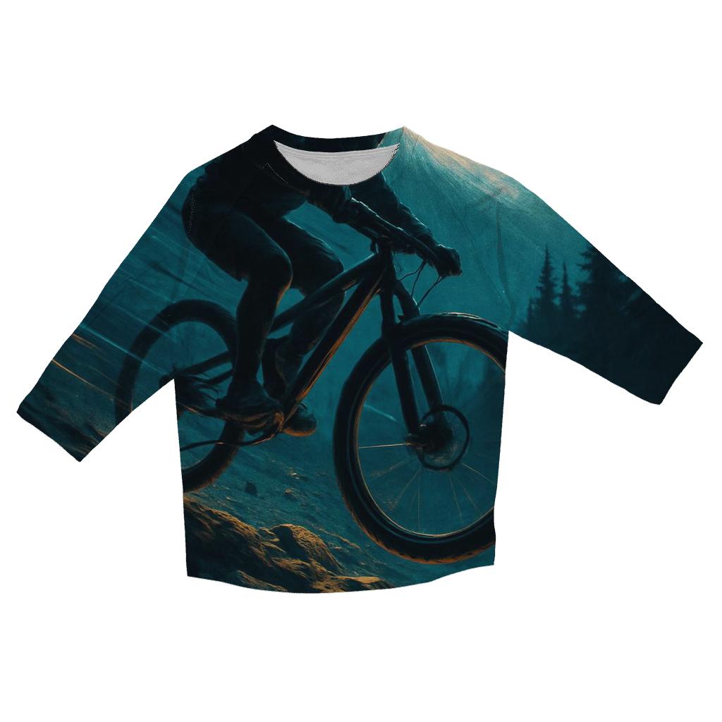 Night Mountain Biking casual three quarter sleeve shirts