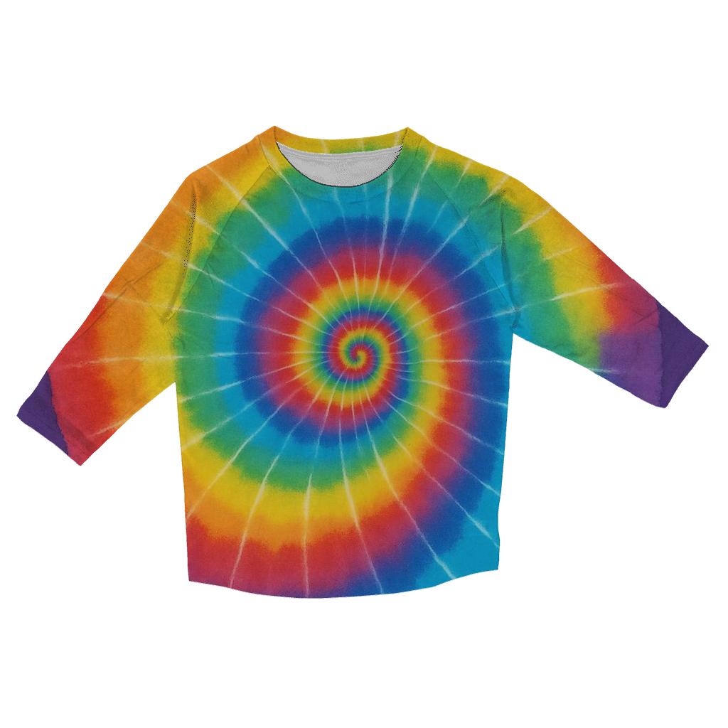 Classic Rainbow Spiral trendy 3/4 sleeve tops