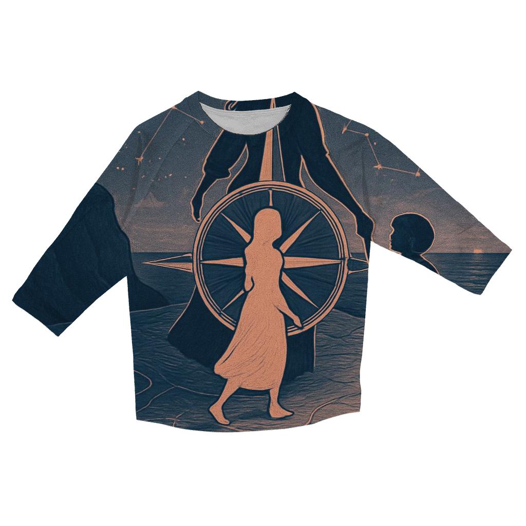 The Heart Compass personalized 3/4 sleeve tees