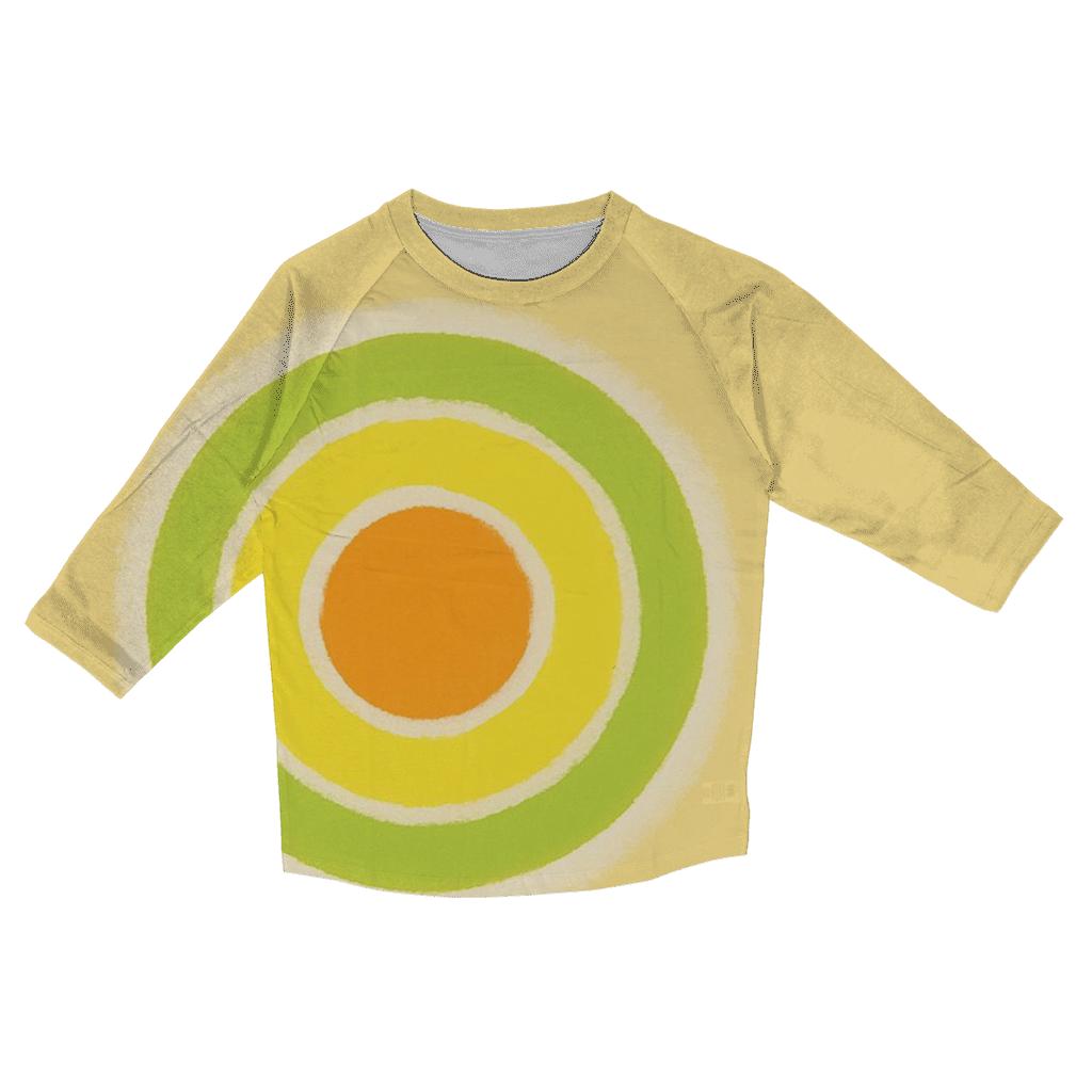 Citrus Off Center Bullseye trendy 3/4 sleeve tops