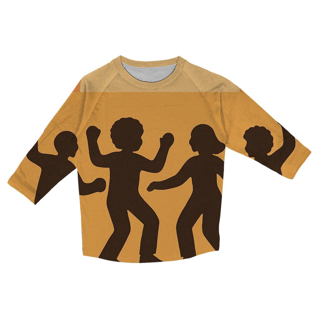 Sunset Boogie Stripes printed three quarter sleeve shirts