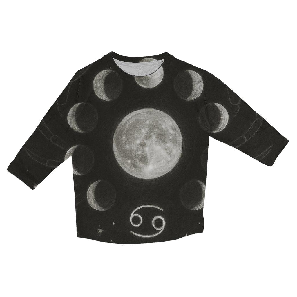 Cancer Moon Phase Cycle personalized 3/4 sleeve tees
