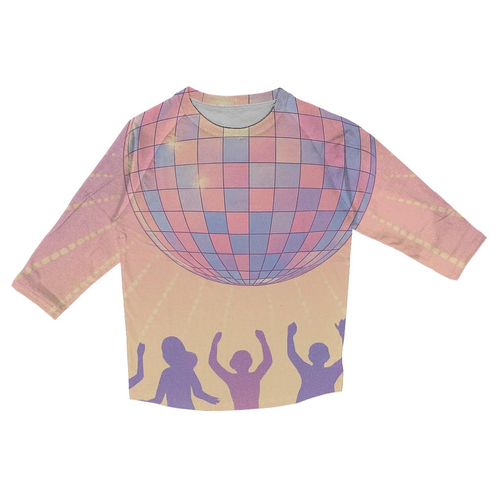 Disco Dot Panorama custom 3/4 sleeve shirts