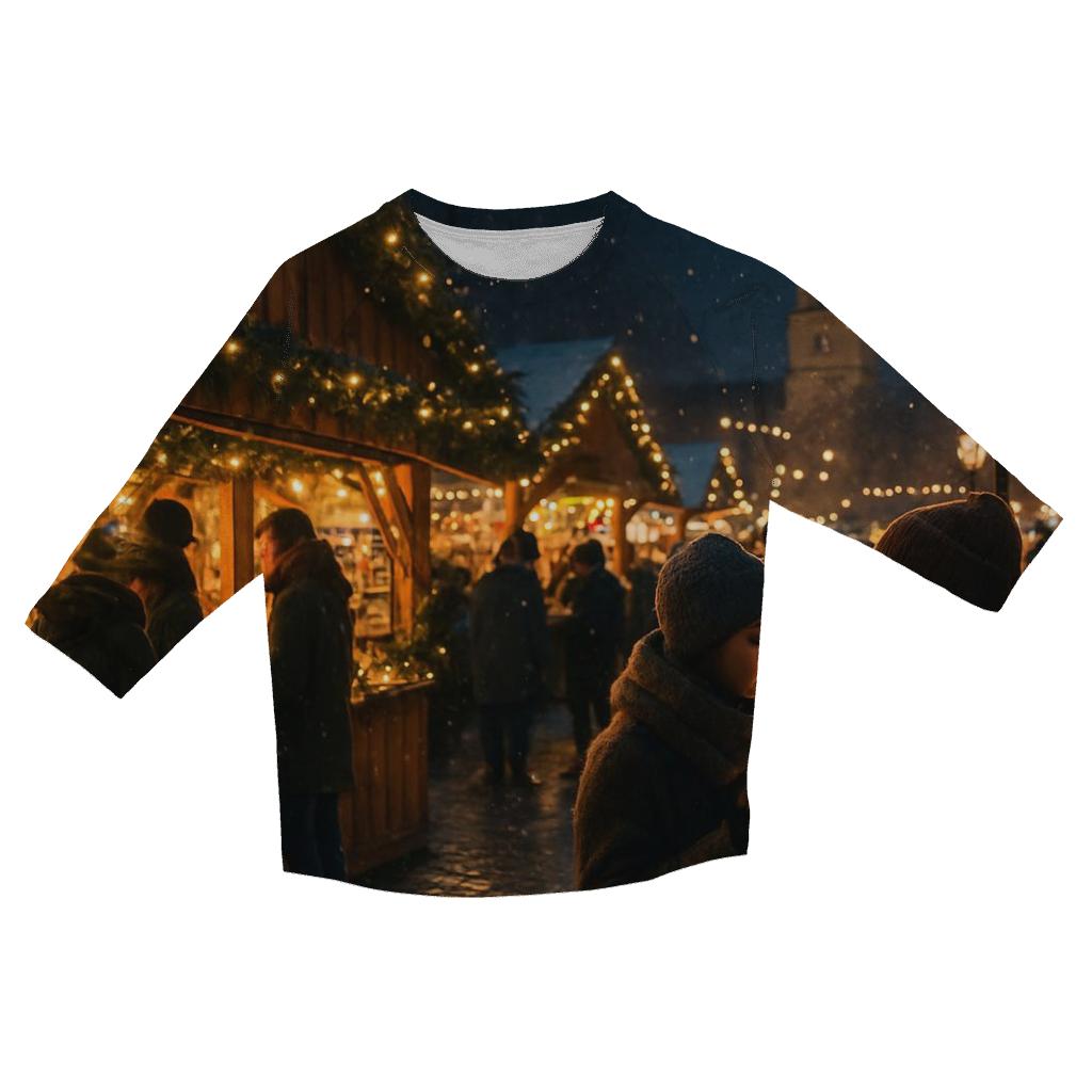 Village Market Night trendy 3/4 sleeve tops