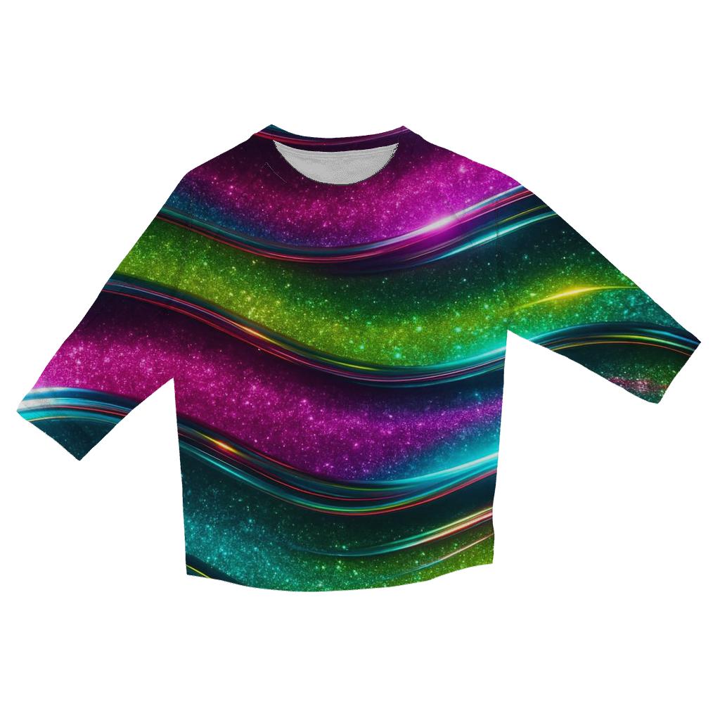 Electric Aurora casual three quarter sleeve shirts