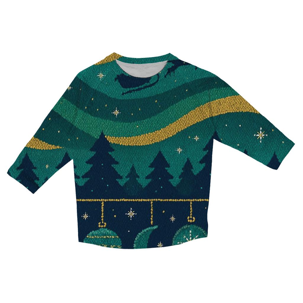 Northern Lights Ornament Band Design personalized 3/4 sleeve tees