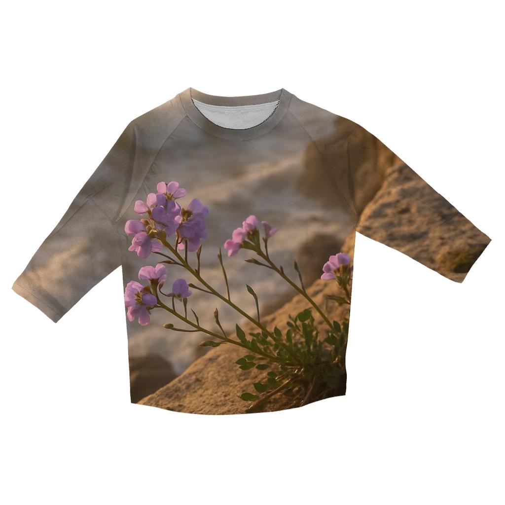 Coastal Sea Rocket Cliffside Bloom fashion 3/4 sleeve shirts