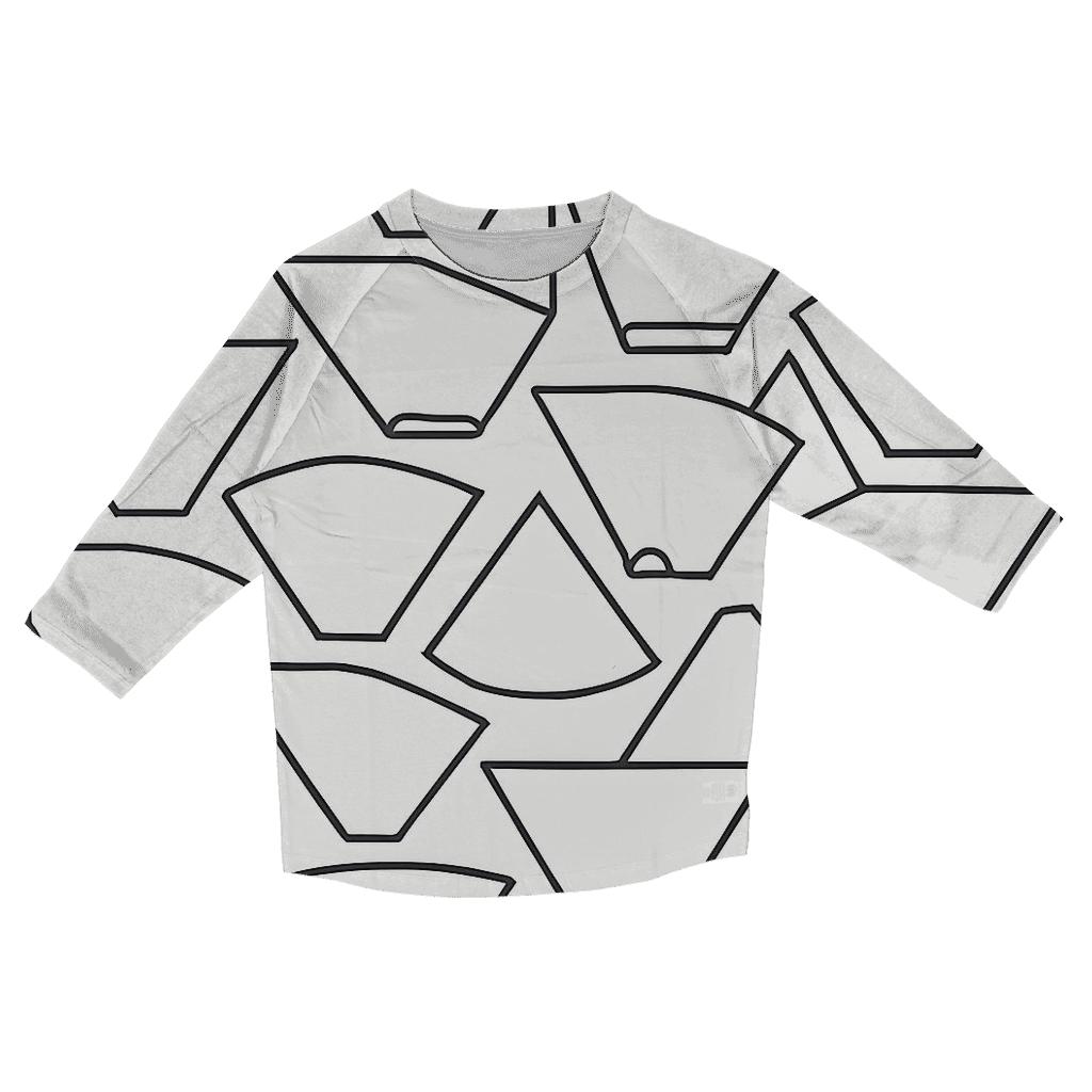Filter Grid Geometry casual three quarter sleeve shirts