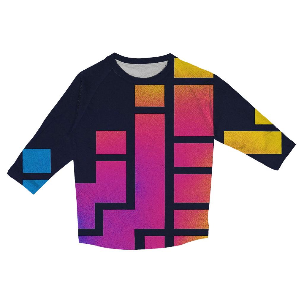 Retro Spectrum Steps stylish quarter sleeve tops