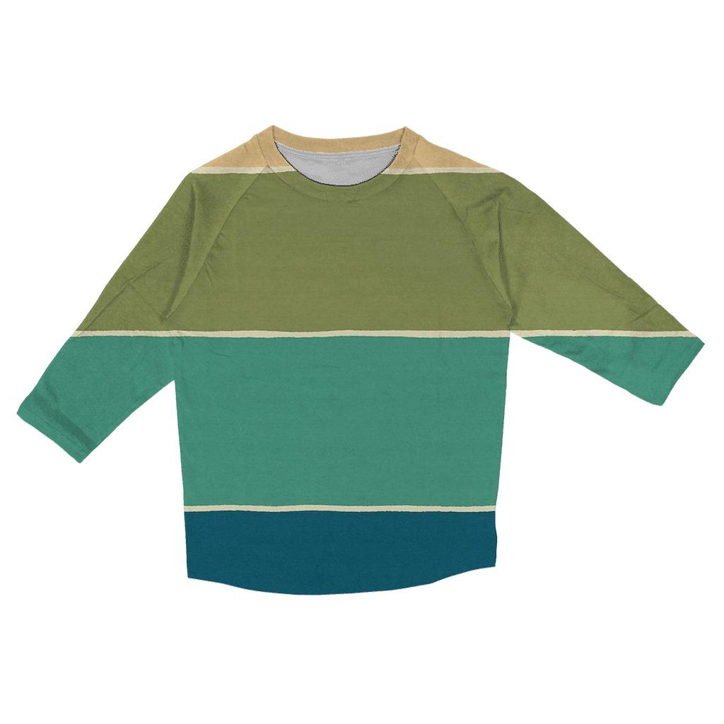 Sunset Horizon Stripes designer 3/4 sleeve blouses