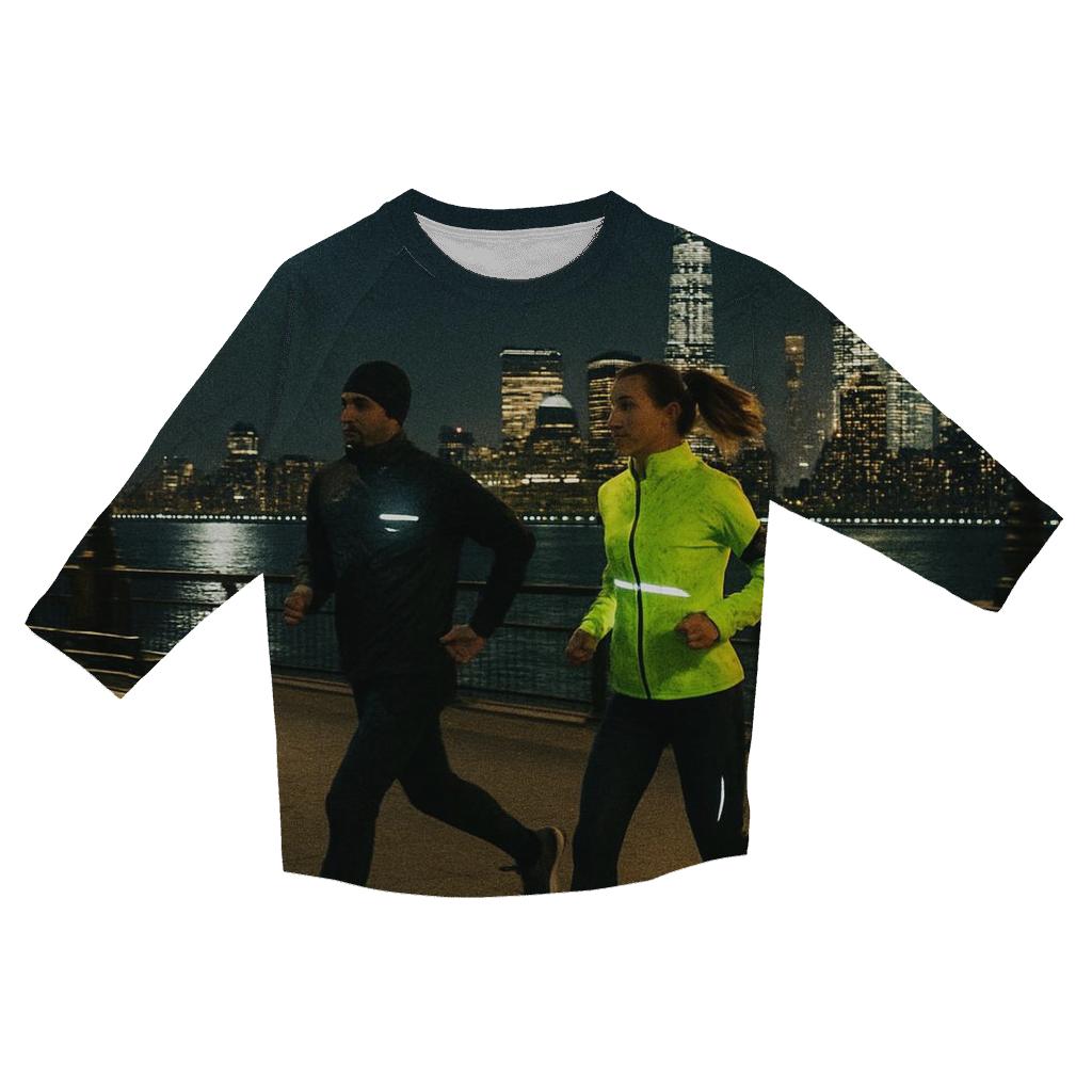 Midnight Blue River Chase With Joggers casual three quarter sleeve shirts