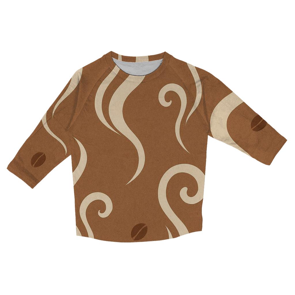 Aroma Wisp Pattern personalized 3/4 sleeve tees