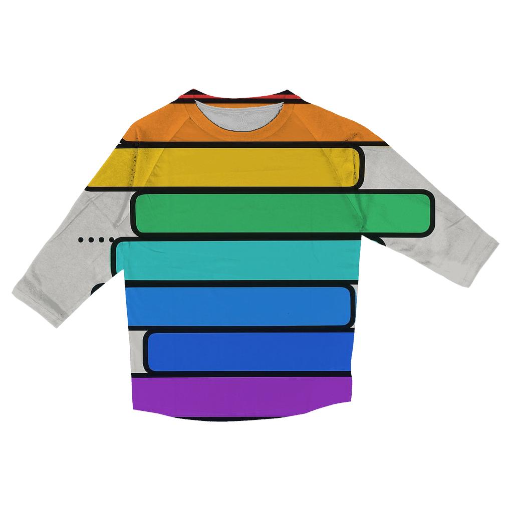 Rainbow Prism Bars cotton quarter sleeve shirts
