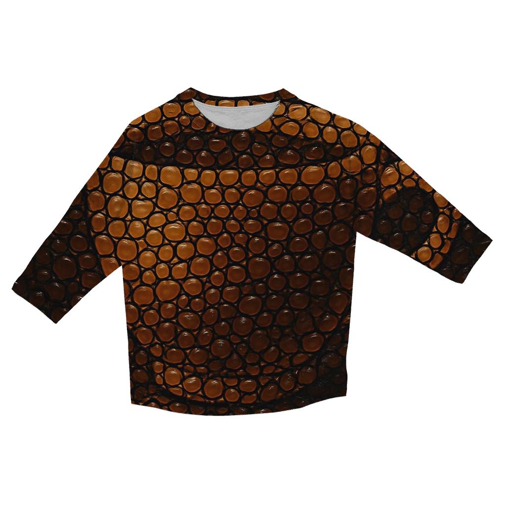 Espresso Droplet Mosaic casual three quarter sleeve shirts