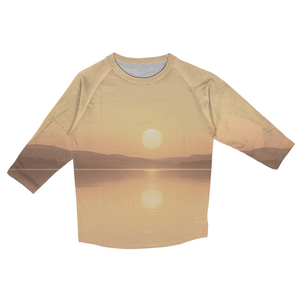 Dawn Reflection printed three quarter sleeve shirts