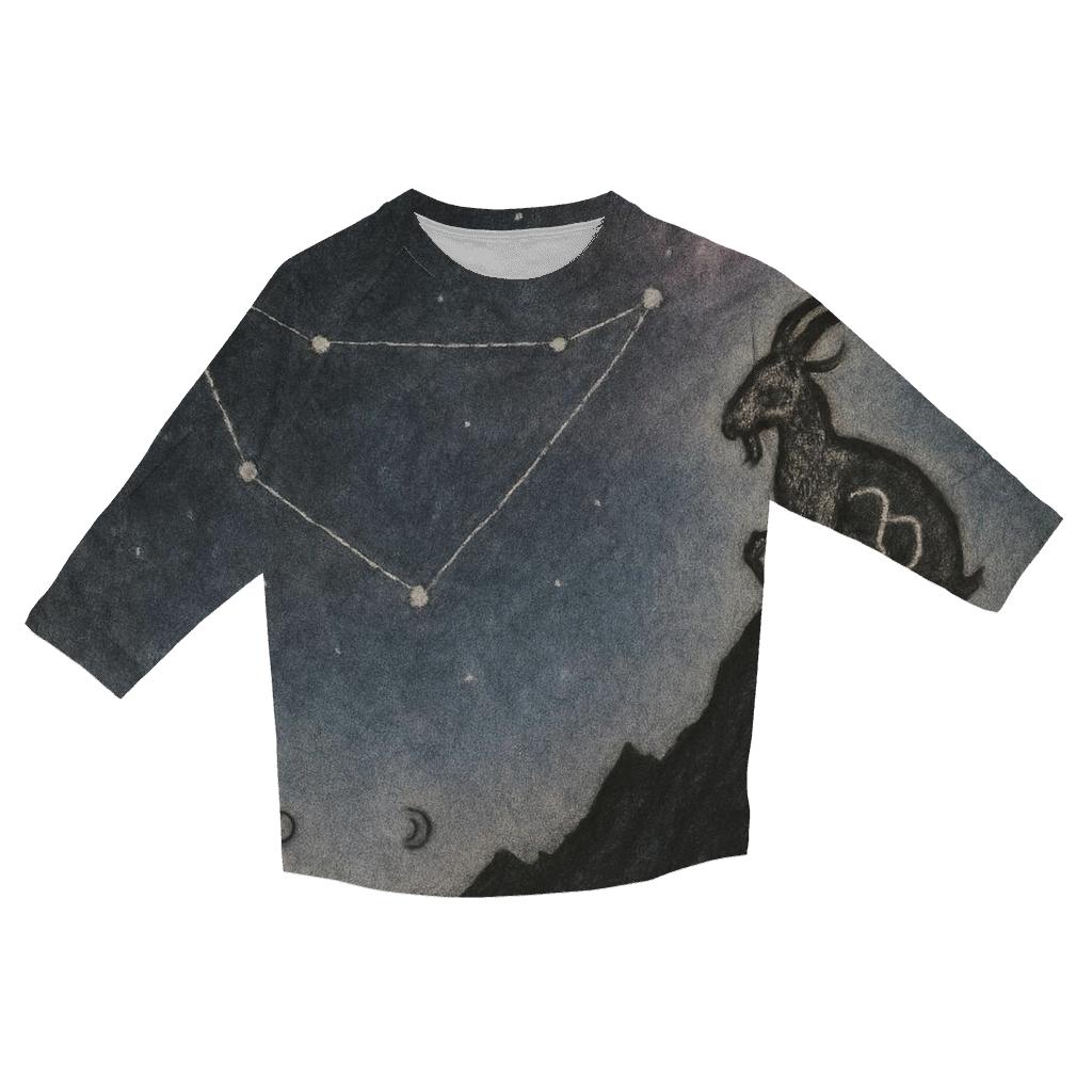 Capricorn Mountain Goat Nebula personalized 3/4 sleeve tees