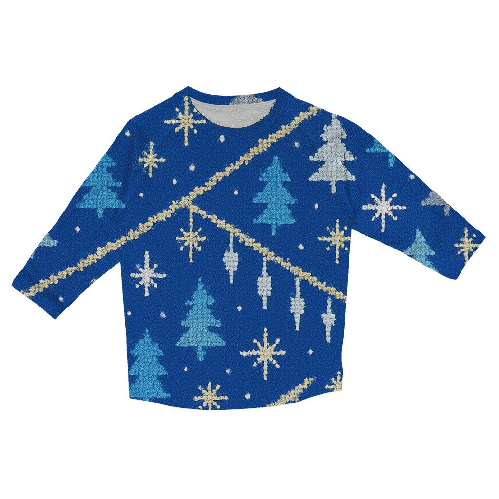 Icicle Light Ribbon Design fashion 3/4 sleeve shirts