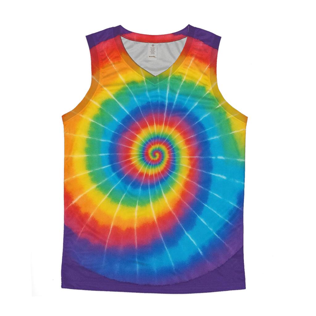 Classic Rainbow Spiral trendy fitted tank tops