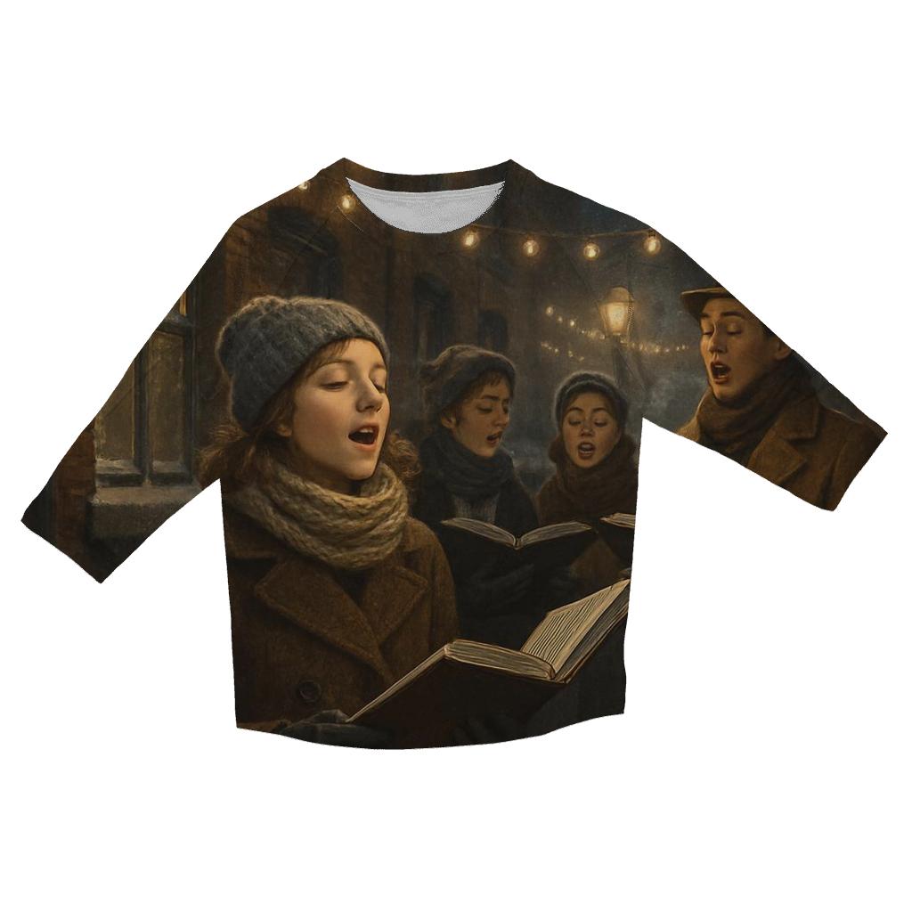 Midnight Carolers Lane trendy 3/4 sleeve tops