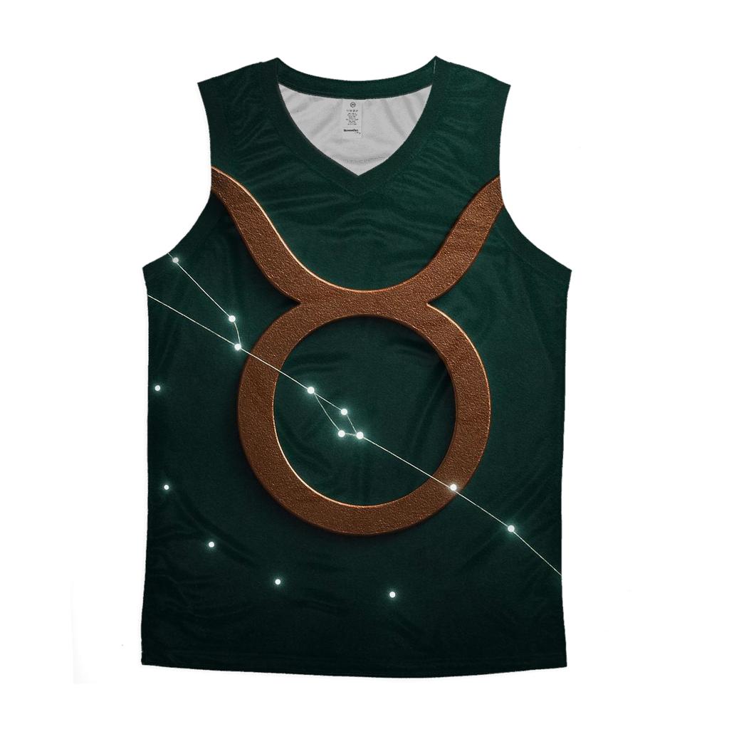 Mystic Taurus Bull Glyph Design casual summer tank tops