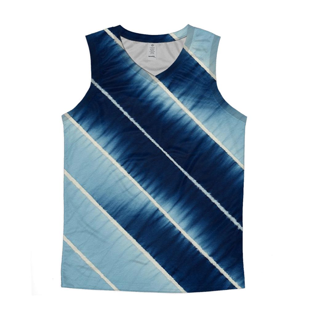 Indigo Arashi Diagonals trendy fitted tank tops
