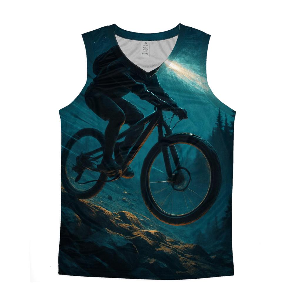 Night Mountain Biking designer workout tanks