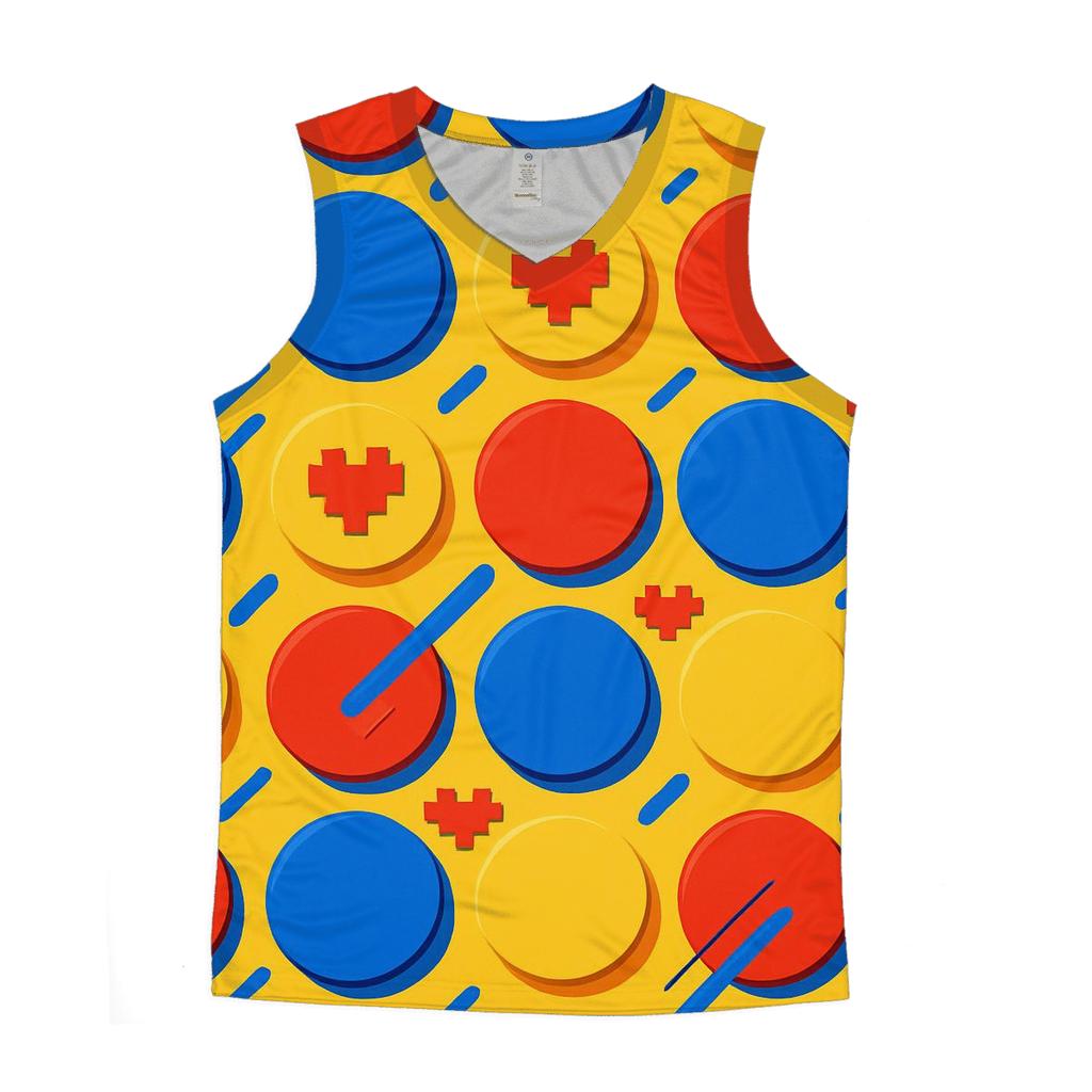Arcade Token Mosaic stylish racerback tanks