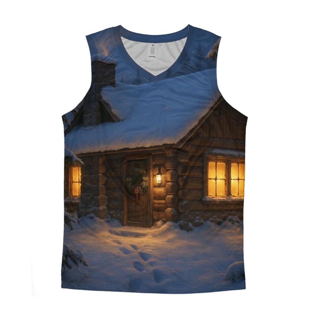 Snowlight Cottage Evening custom tank tops
