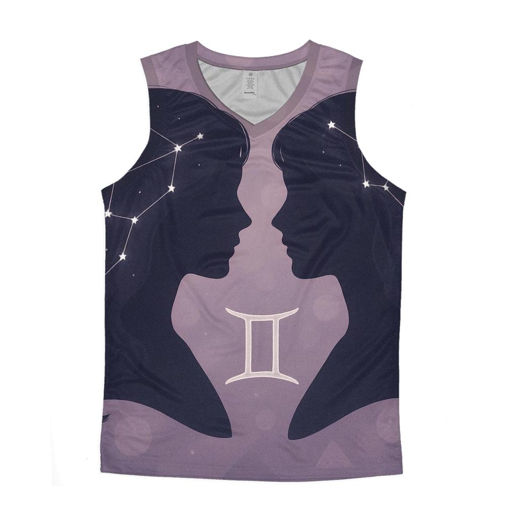 Ethereal Gemini Twins Portrait custom tank tops