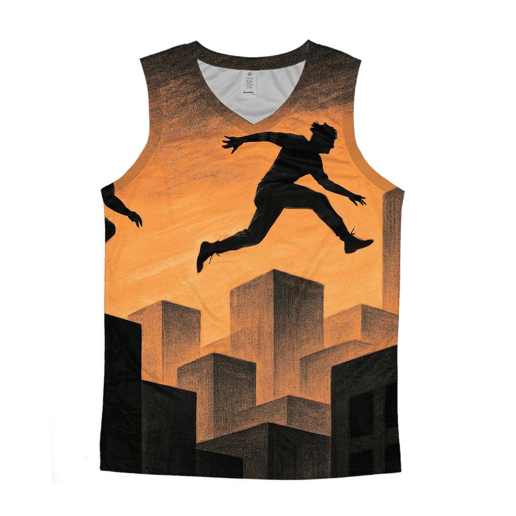 Parkour Urban Silhouette personalized athletic tanks