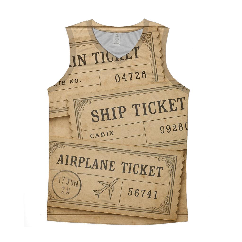 Antique Travel Ticket Stubs stylish racerback tanks