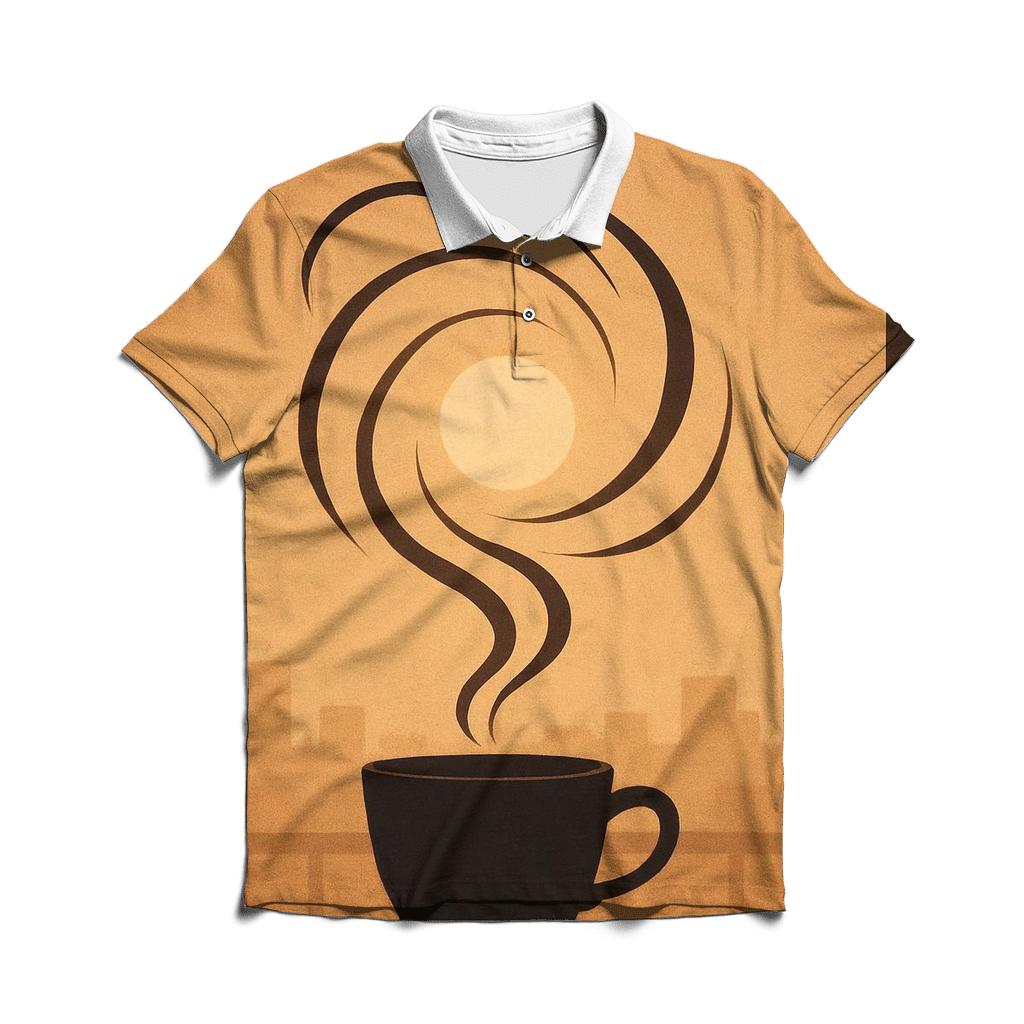 Steam Spiral Sunrise custom polo shirts