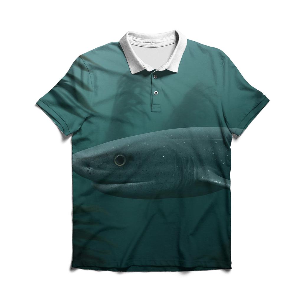 Under Kelp Shadow — Giant Kelp Shark personalized polo shirts