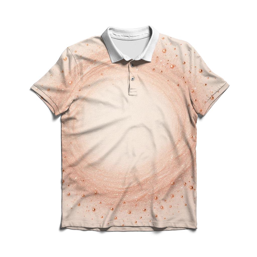 Rose Gold Halo branded logo polo shirts