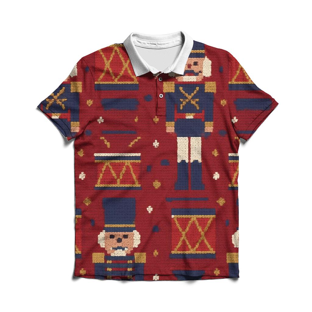 Nutcracker Mosaic Parade Design personalized polo shirts