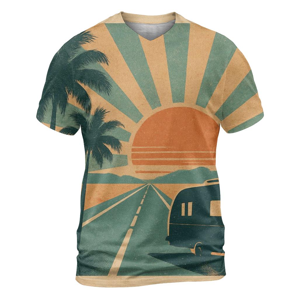 Sunset Highway Road Trip Poster personalized full print shirts