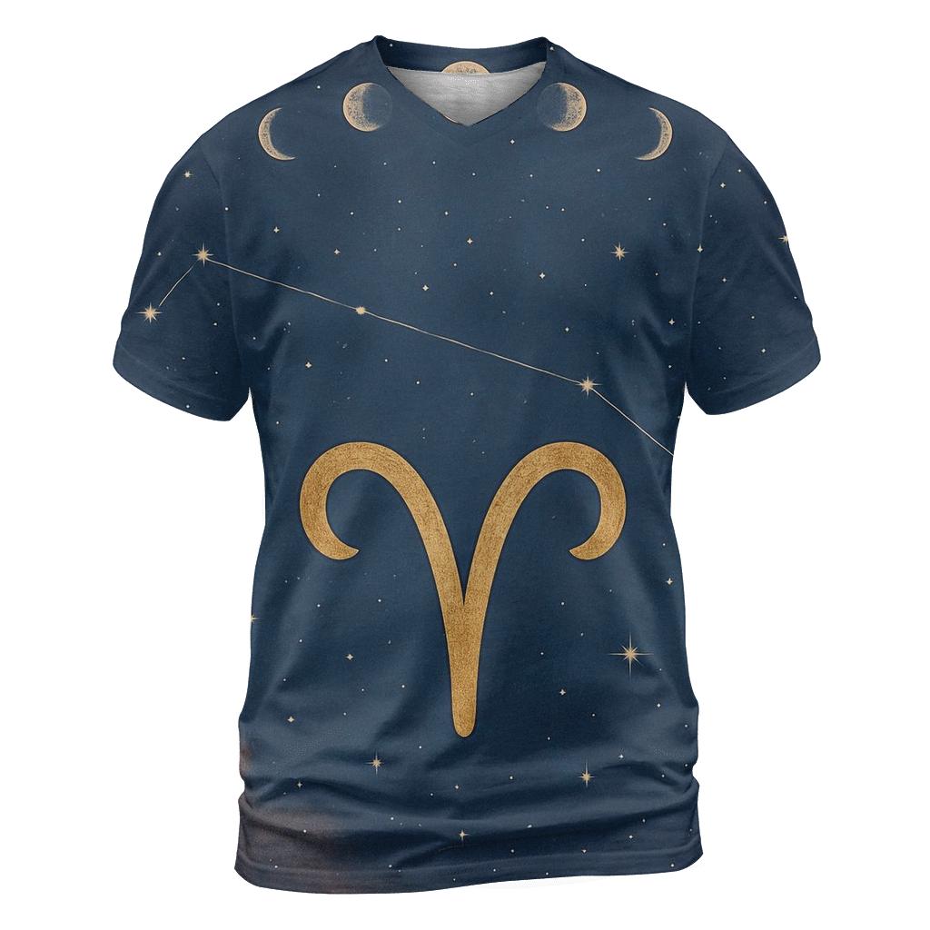 Celestial Aries Constellation Map personalized full print shirts