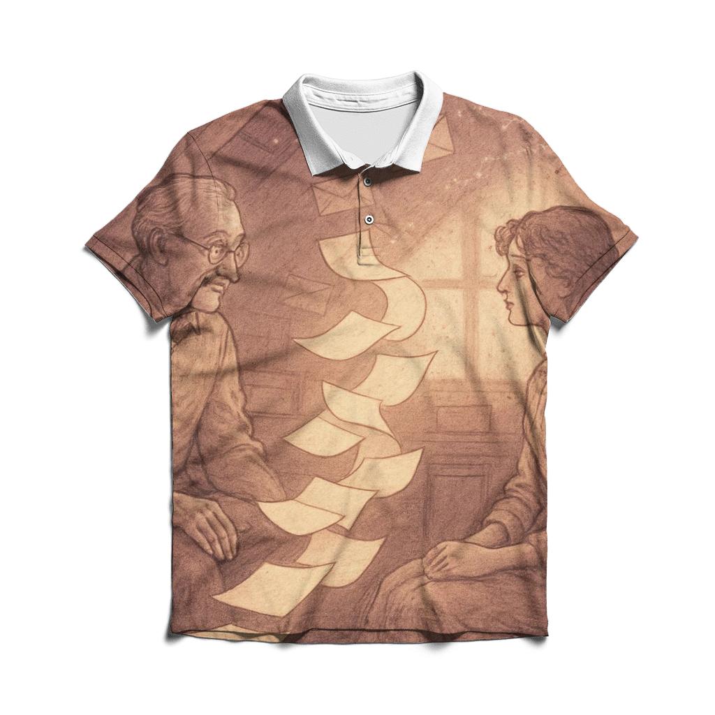 Unwritten Letters Between Hearts branded logo polo shirts