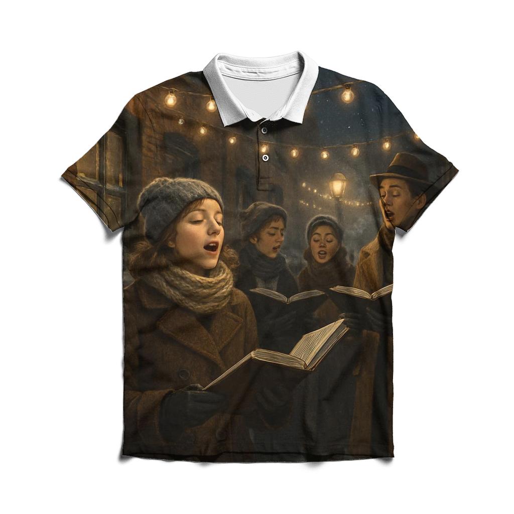 Midnight Carolers Lane personalized polo shirts