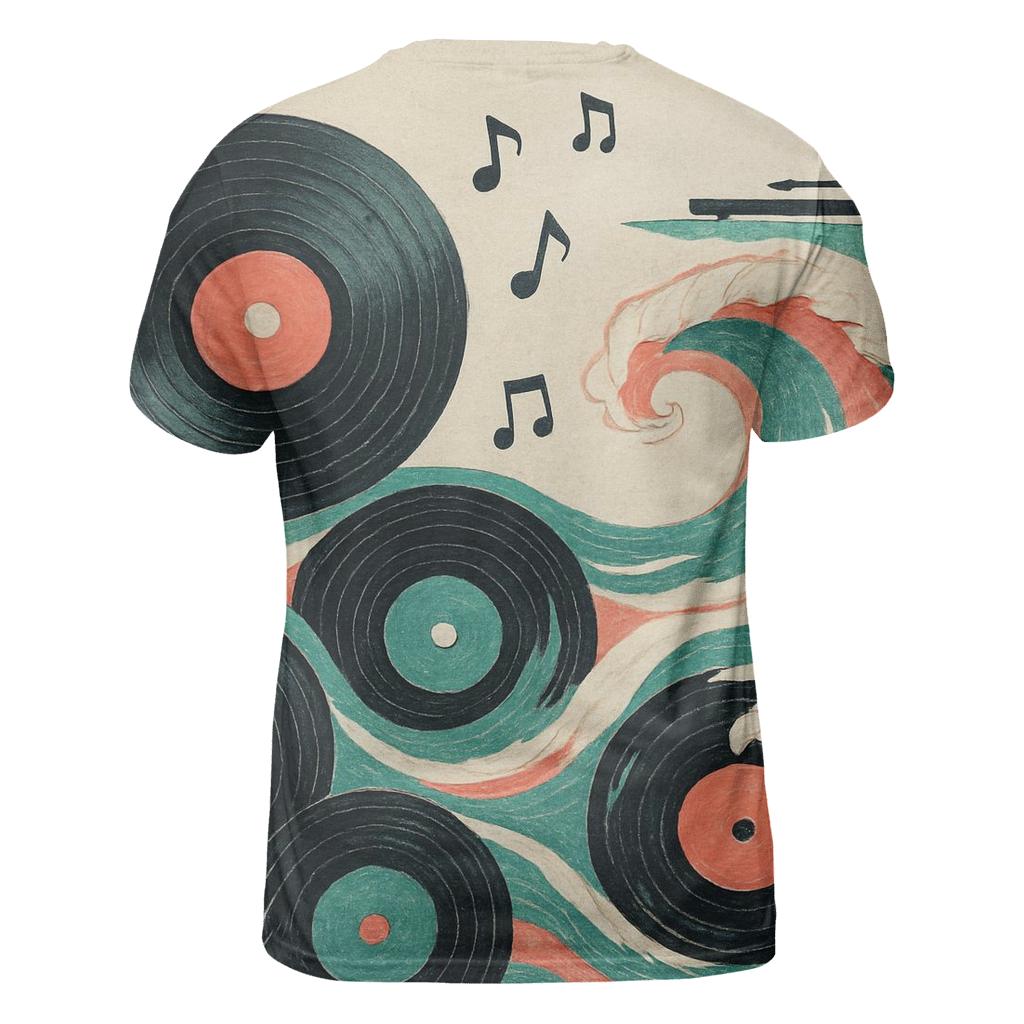 Vinyl Wave Collage statement graphic shirts