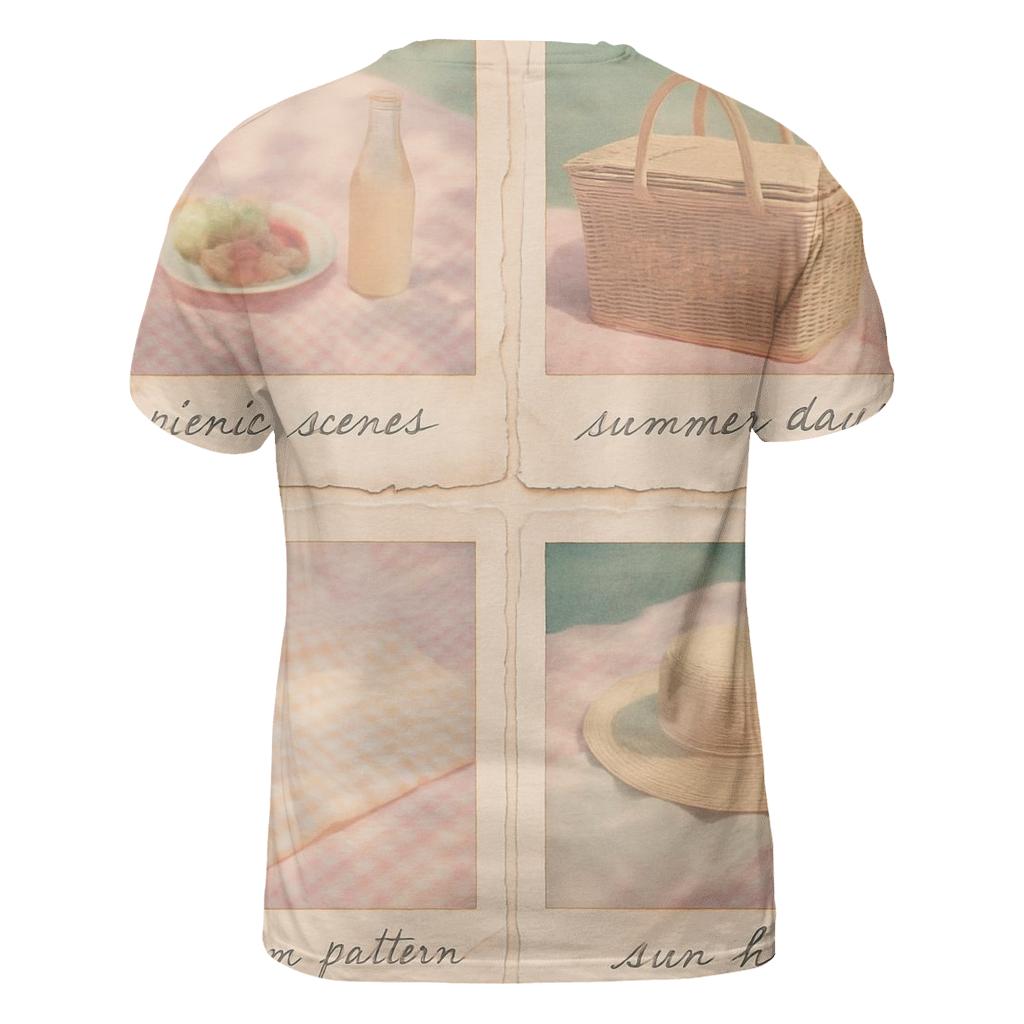 Polaroid Summer Picnic Collage creative print fashion shirts