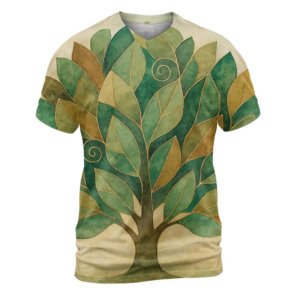 Verdant Harmony statement graphic shirts